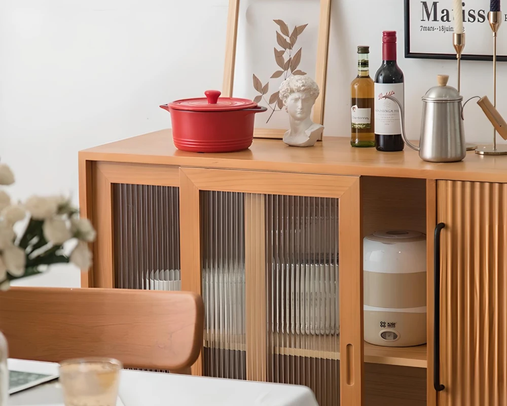 sideboard buffet with glass doors